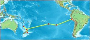 [New Zealand and the South Pacific Map]